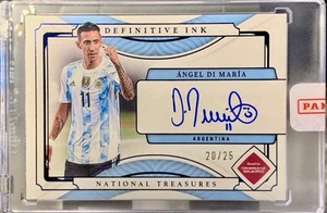 2022 Tesori Nazionali FIFA Angelo Di Maria Inchiostro Definitivo SU CARTONCINO AUTO 20/25 - Foto 1 di 2