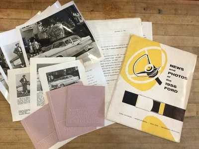 *Original* Kit de comunicado de prensa de Ford Motors 1956 - Escritos, fotos, anuncios de prensa Foto 1 de 4
