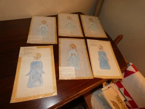 Lotto tela punto ago dipinta a mano suora nuovo Messico Sandia Santa Gertrudis - Foto 1 di 11