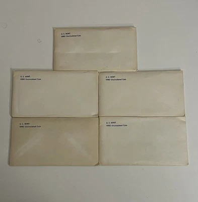 1980 P & D US Mint Uncirculated Set OGP Original Envelope *Lot Of 5 - Image 1 of 3