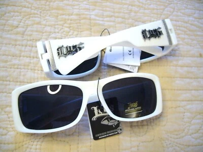Men's Sunglasses White LOCS Hardcore Gangster Biker Women's Sunglasses 91169-WHT - Image 1 of 4