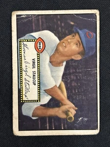 1952 Topps #69 Virgil Stallcup Creases Black Back Cincinnati Reds *494 - Picture 1 of 2
