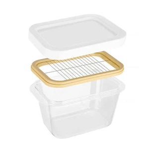 Butter Cutting Box, Butter Dish With Lid And Knife, Cheese Storage Container Box - Picture 1 of 12