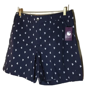 Neu mit Etikett "Gloria Vanderbilt" marineblaue Shorts Baumwollmischung Seitentaschen - Größe 12  - Bild 1 von 3