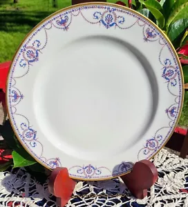 Haviland & Co. Limoges France Dinner Plate/s C.B.Blue Swag/Gold Trim 9.75” Mint - Picture 1 of 12