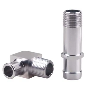 2x Raccordo Tubo Radiatore Alluminio Cromato 3/4" Pompa Acqua 5/8" Aspirazione per Chevy SBC - Foto 1 di 11