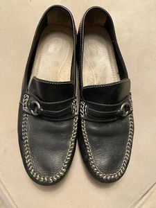 Frye Men’s Size 10 Black Leather Loafer West Ring Driver Slip On Casual Soft - Picture 1 of 14