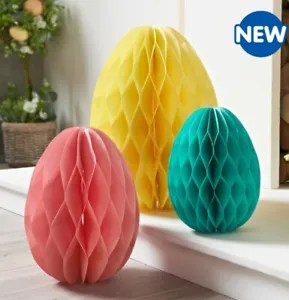 Easter Honeycomb Egg Decorations 3pk Room Decoration  - Picture 1 of 1