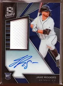 2020 Panini Spectra Rookie Jersey Autographs #105 Jake Rogers 136/199 - Bild 1 von 3