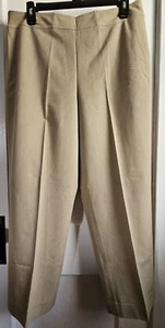 Talbots Stretch beige/schwarz kariert Seitenreißverschluss Anzughose Gr. 12 Seitenschlitz Beine - Bild 1 von 9