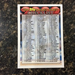 2000 Topps Checkliste 1 von 2 - Bild 1 von 2