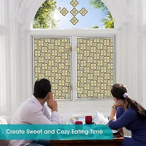 Privacy Window Film Self Static Window One Way Stained Glass 78 x 17 inch NIB - Picture 1 of 9