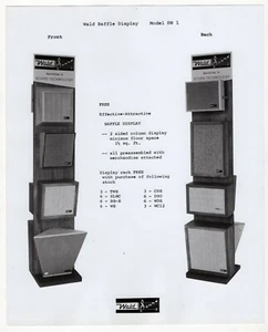 Foto promozionale vintage di fabbrica: ""Wald Sound"" display negozio: ""Modello DB 1" altoparlanti - Foto 1 di 1