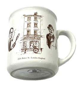 Taza de café vintage Sherlock Holmes & Dr Watson 221 B Baker Street, de Inglaterra - Imagen 1 de 19