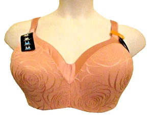 Playtex UW Balconette Tshirt bra Peach Jacquard Lightly Lined Cups 40DD NWOT - Picture 1 of 3