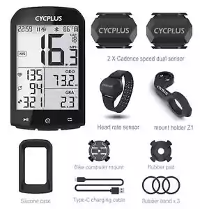 CYCPLUS M1 GPS Bicycle Computer BLE 5.0 ANT+ Cycle Ciclismo Kilometer Counters - Picture 1 of 35