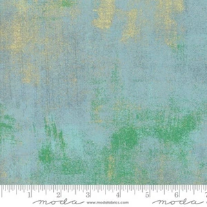 Moda Quilt Stoff Grunge Metallic Blau von BasicGrey mal halber Yard #30150 60M - Bild 1 von 1