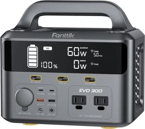 EVO 300 Portable Power Station, 299Wh Backup Power Supply,2.5H FAST CHARGING - Picture 1 of 5
