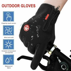 Winter Handschuhe Fahrrad Wasserdicht Touchscreen Fahrradhandschuhe Damen Herren - Bild 1 von 15