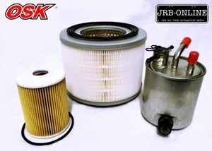 Suits NISSAN PATROL GU 3L TURBO DIESEL ZD30 OIL AIR FUEL FILTER SERVICE KIT 07+ - Picture 1 of 1