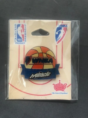 Vintage Pin WNBA Orlando Florida Miracle Womens Basketball Label Pin Sealed Rare - Image 1 of 2