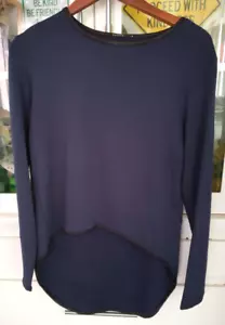 NEU! Capote Fleece Bluse Damen Größe M Farbe blau mit schwarzem Besatz - Bild 1 von 6