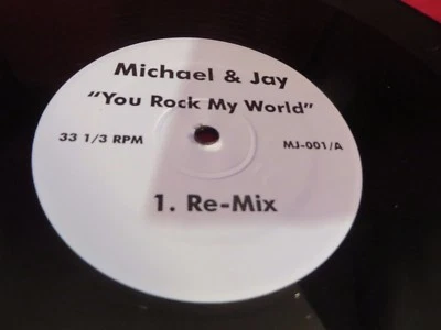 RARE MICHEAL JACKSON & JAY-Z YOU ROCK MY WORLD REMIX 12" SINGLE+RADIO VERS HEAR - Image 1 of 2