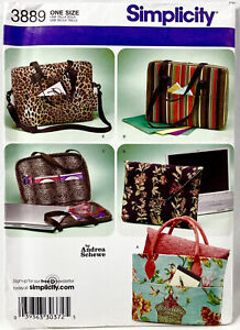 2007 Simplicity Sewing Pattern 3889 Womens Laptop Computer Bags 5 Styles 12038