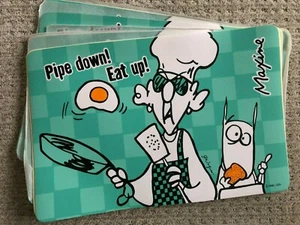 Vintage Hallmark Maxine Placemat Set 4 NEW Unused Pipe Down Eat Up w Dog CUTE! - Picture 1 of 1