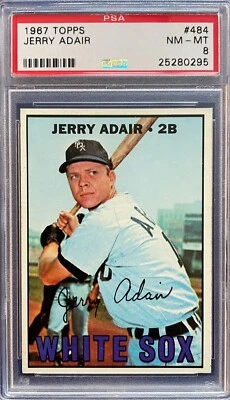 1967 Topps Jerry Adair #484 PSA 8 NM-MT Semi-Hi #! - Image 1 of 2