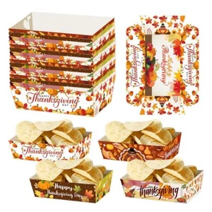 12Pcs Mini Snack Paper Boxes Food Tray Party Catering Disposable Food Container\ - Picture 1 of 8