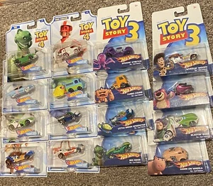 Hot Wheels TOY STORY 3 & 4 Each COMPLETE SET Of 8 Total 16 Disney Pixar New - Picture 1 of 3