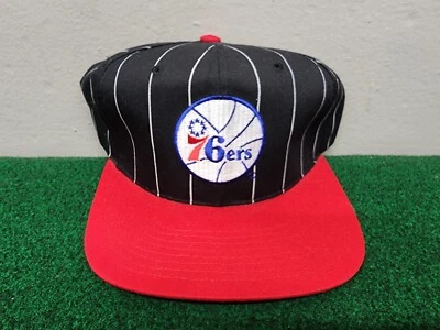 Vintage Starter Philadelphia 76ers Sixers Pinstripe Snapback Hat 90s - Image 1 of 4