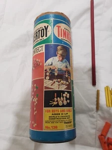 Vintage 1972 Tinkertoy No#136 Original Creative Educational Toy Junior Architect - Picture 1 of 4