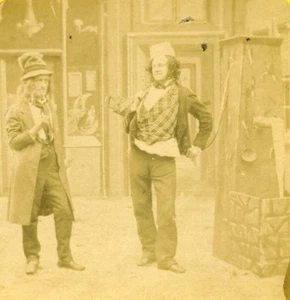Frankreich Paris Straßenlandschaft Rekonstruktion altes Stereo Foto 1865 - Bild 1 von 3