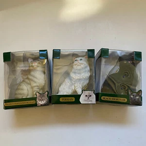 Cat Ornaments Limited Edition Collectors Series Lot of 3 Tiger Striped, Persian - Picture 1 of 9