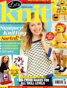 Lets Knit Magazine 32 Patterns Issue 108 August 2016 - Picture 1 of 5