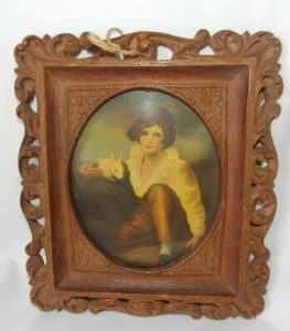 Marco compuesto tallado desplazado de colección Sir Henry Raeburn "Niño con conejo blanco" - Imagen 1 de 11