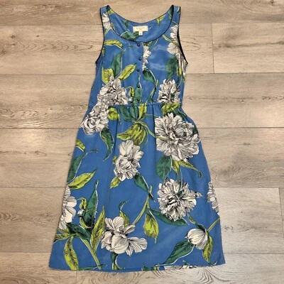 Anthropologie Moulinette Soeurs Dress 2 Small Silk Floral Pockets Cocktail - Image 1 of 4