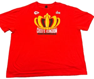 Gildan NFL Kansas City Chiefs Kingdom Crown T Shirt Adult 3XL Red Super Bowl Tee - Picture 1 of 8