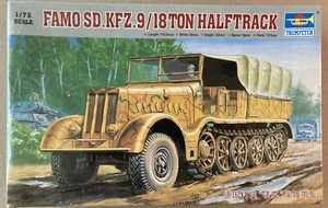 TRUMPETER FAMO SD.KFZ.9/18 Ton Halftrack 1/72 Scale Kit#07203 SEALED NOS - Picture 1 of 3