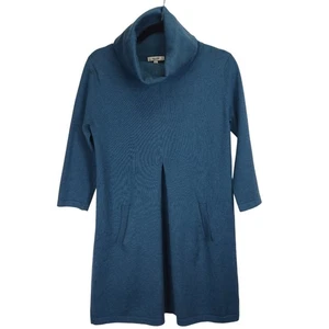 Tyler Boe Damen Strickkleid Small 60s Inspired Cashmere Preppy Retro Wasserfallausschnitt - Bild 1 von 7