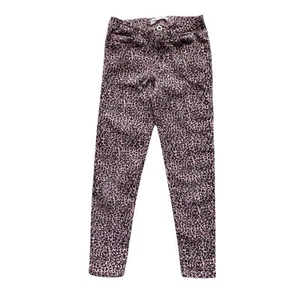 Zara Pink + Black Animal Print Skinny Jeans Size 8 - Picture 1 of 4