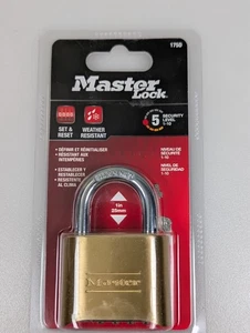 NUEVO - Candado combinado de doble bloqueo reajustable de acero Master Lock, 175D - Imagen 1 de 7