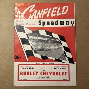 1956 Canfield Ohio Speedway Stock Car Race Nice Original Official Program - Picture 1 of 8
