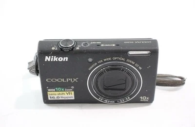 Nikon Coolpix S6200 Compact Digital Camera 16MP 10x Optical Zoom CCD, Black - Image 1 of 4