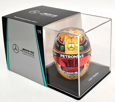 Spark 1/5 Lewis Hamilton F1 Crash Helmet Mexican GP 2017 + Display Case - Image 1 of 4