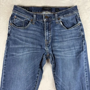 Pantalones de mezclilla elásticos lavados oscuros pierna recta azul 221 de Lucky Brand para hombre - Imagen 1 de 13