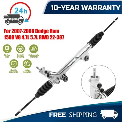 Power Steering Rack and Pinion for 2007 2008 2009-2012 Dodge Ram 3500 2500 1500 - Image 1 of 4