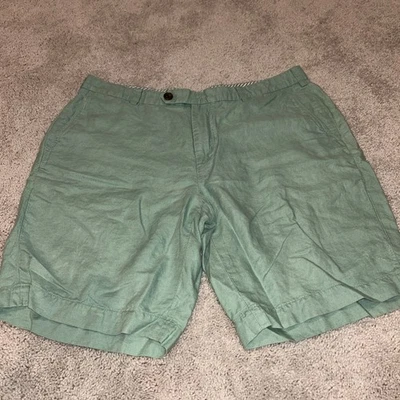 Pantalones Cortos Brooks Brothers Baird McNutt Irlandeses Lino Verde Para Hombre Talla W38 Tiene Defecto Foto 1 de 3